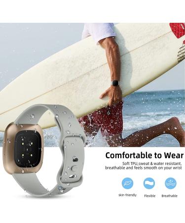 DaQin Soft TPU Sport Replacement Band for Fitbit Versa 3/Sense - Small Black/White/Gray/Plum/Pine Green/Dark Blue - Buy Online on SooperMarket.com