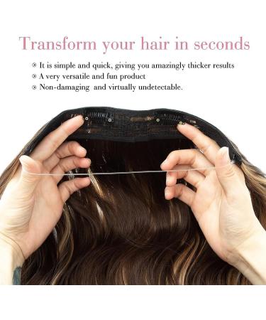 Invisible Wire 12 Wavy Synthetic Hair Extension - Dark Ash Brown - Buy Online on SooperMarket.com