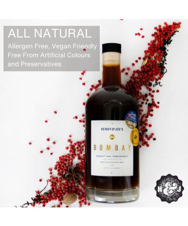 Henny & Joes Bombay Spiced Chai Concentrate - Premium Indian Spiced All Natural Chai Syrup | Chai Latte | Chai Tea | Better than Chai Latte Powder | Ideal for Coffee Shops & Home (250ML) 250 ml (Pack of 1) - Buy Online on SooperMarket.com