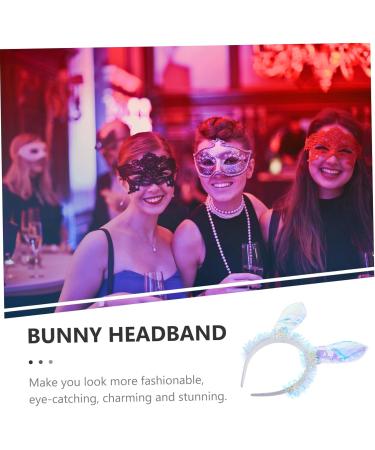 PLAFOPE Rabbit Ear Headband Bunny Ears Hair Clip Party Headband for Women Cartoon Rabbit Headband Party Headband for Adults Rabbit Ear Hairband Pvc Rain Wire. Plastic Floor. Satin Cloth - Buy Online on SooperMarket.com