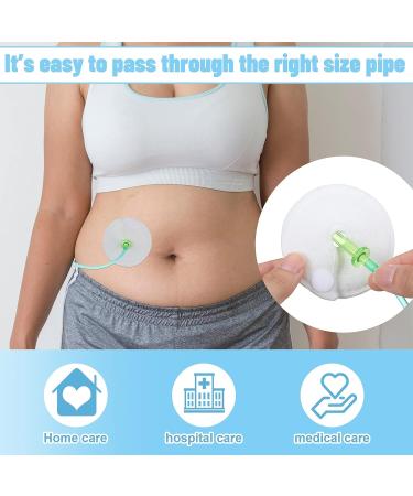 28 Pack Abdominal G Tube Pads - Soft, Absorbent, White Cotton Covers for Feeding Tube - Peg Tube Supplies & Nursing Care Accessories - Buy Online on SooperMarket.com
