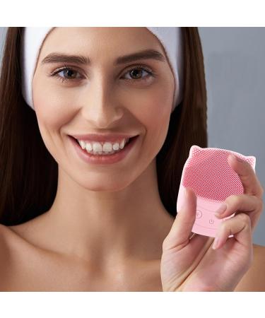 Jomewory Silicone Face Scrubber Penguin Shape Electric Facial Cleansing Brush - Rechargeable Face Wash Brush Waterproof Face Exfoliator for Deep Cleaning Skin Pink - Buy Online on SooperMarket.com