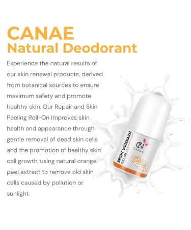 Underarm Skin Renewal Roll On - Natural Orange Peel Deodorant for Sensitive Skin - Aluminum Free - Women and Men - by CANAE - Buy Online on SooperMarket.com
