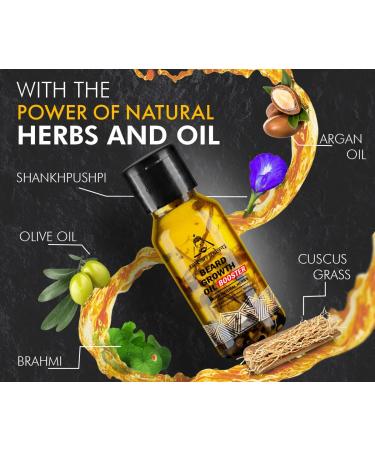Urbangabru Beard Growth Oil Booster - 60 ml | Natural Herbs Enriched | Promotes Healthy Beard Growth - Buy Online on SooperMarket.com