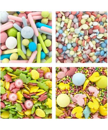 Sprinkletti - Sprinkle Mixes - Pastel Themed Box of 4 pouches - Cake Topper Sprinkles - 4 x 30g Edible Cupcake Decorations - Perfect for Secret Santa gifts Christenings Springtime & Parties - Buy Online on SooperMarket.com