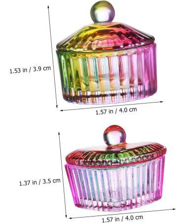 FRCOLOR 10 Pcs colorful crystal cup acrylic nail brush Rainbow Glass Crystal Acrylic dappen dishes monomer glass cups with lid dappen dish for acrylic nails glassware Nail supplies liquid - Buy Online on SooperMarket.com