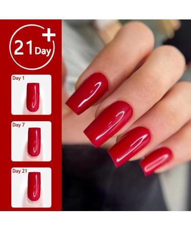 Lofuanna Dip Powder Nail Kit Starter-Red Nail Dipping Powder with Base&Top Coat&Activator&Brush Saver No UV/LED Needed DIY French Nail Art Manicure Easy to Apply for Home or Salon Use 015 - Buy Online on SooperMarket.com