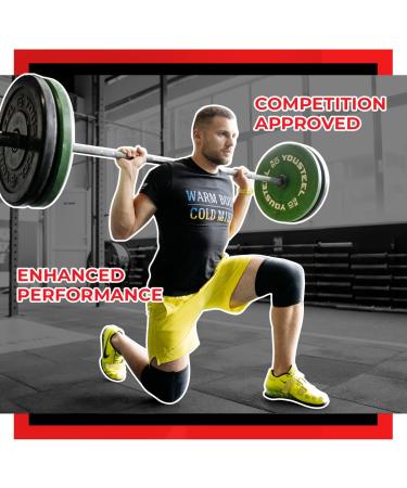 Warm Body Cold Mind Premium 7mm Neoprene Knee Sleeves - Anti-Slip Compression Support for Strength Sports & Weight Lifting - XXL Black/Pink (39.5-43cm) - Buy Online on SooperMarket.com
