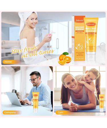 Whole Body Deodorant for Women Luxsea Aluminum Free Deodorant Lotion for Men Armpit Deodorant Cream for 72 Hour Odor Control Clean Tangerine Deodorant Antiperspirant Clear Gel Baking Soda Free - Buy Online on SooperMarket.com