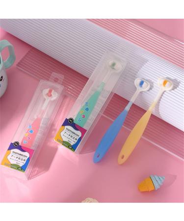 3D Three-Sided Toothbrush for Children - Soft Hair Tongue Scraper Perfect for School & Outdoor Activities - Buy Online on SooperMarket.com