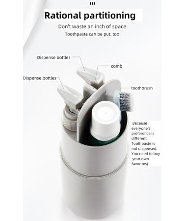 TSA Approved Portable Travel Washing Cup - 8-in-1 Design with Toothbrush Comb Mirror Towel & Toothpaste Storage for Easy Carry | International Shipping - Buy Online on SooperMarket.com
