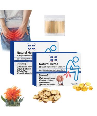 Qosneoun Heca Natural Herbal Strength Hemorrhoid Capsules Natural Hemorrhoid Relief Capsules Hemorrhoid Treatment Hemorrhoid Suppository (2)