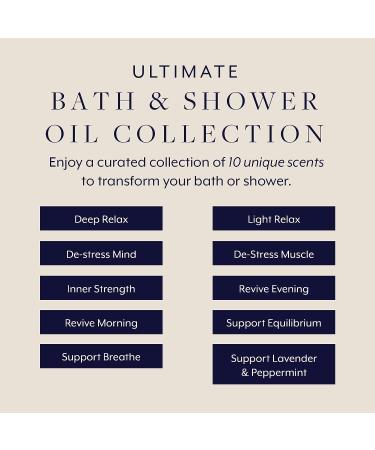 Aromatherapy Associates Ultimate Wellbeing Bath & Shower Oil Set - 10 Premium Oils in Decorative Gift Box - Buy Online on SooperMarket.com