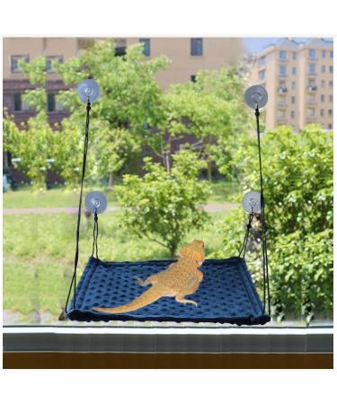 YUYUSO Reptile Window Hammock Bearded Dragon Hammock Swing Hanging Bed Reptile Sunbathe Hammock for Bearded Dragon Leopard Gecko Lizard