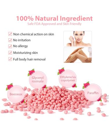 Madors 1lb Hard Wax Beads Kit with Applicator Sticks - Hair Removal Wax Beans for Full Body - Pink Wax Melt Warmer - Buy Online on SooperMarket.com