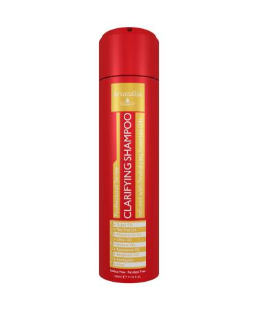 Arvazallia Clarifying Shampoo with Revitalizing Essential Oils - Professional-Grade Anti-Residue Cleanser Infused with Argan Tea Tree Peppermint Olive Sesame Oils and Aloe