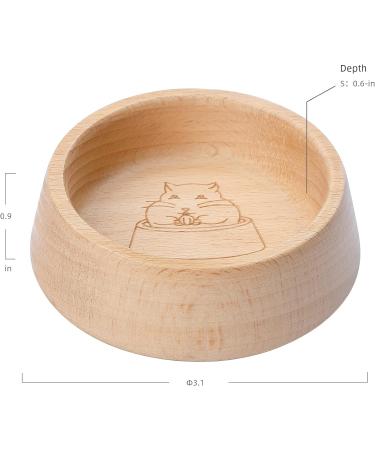 Niteangel Wooden Hamster Feeding Bowl - Small Animal Food Dish for Dwarf Syrian Hamsters Gerbils Mice Degus or Other Similar-Sized Small Pets (Hammy Pattern for Dwarf) Beige Hammy Pattern For Dwarf - Buy Online on SooperMarket.com