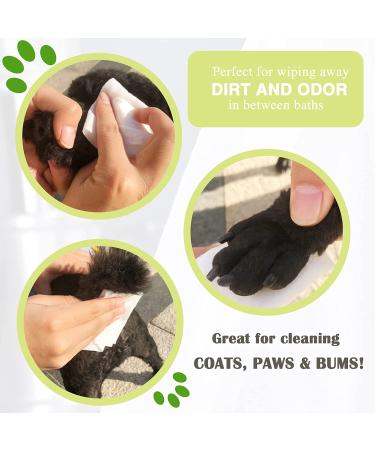 Docatty Pet Wipes - 50 Plant-Based Compostable Wipes for Dogs & Cats | Hypoallergenic & Deodorizing Grooming Wipes for Paws, Body & Butt - Buy Online on SooperMarket.com