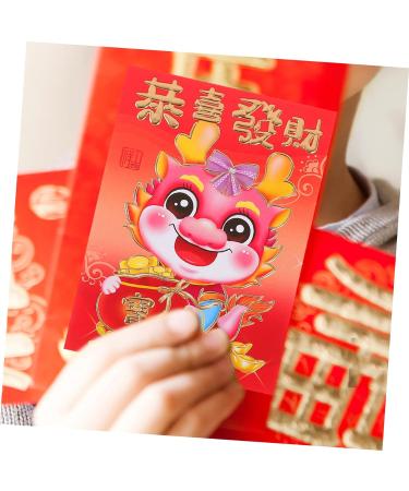 MAGICLULU 60pcs Year of The Dragon Red Envelope Money Gift Cash Packets Chinese Red Packets Money Pocket Spring Festival Red Pocket Lunar New Year Envelopes Gift Bag Chinese Style Paper - Buy Online on SooperMarket.com