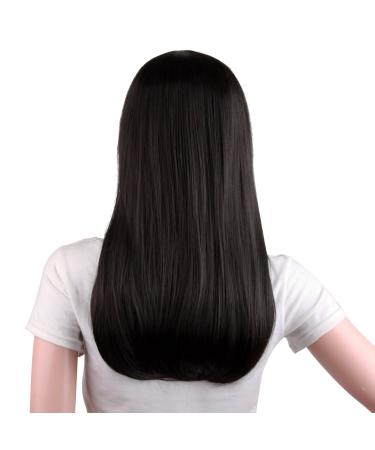 MapofBeauty 20 Flat Bangs Straight Hair Slightly Curled Wig (Black) - 50cm Length | Shop Now - Buy Online on SooperMarket.com