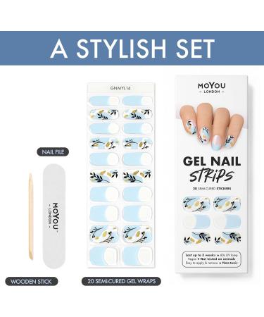 Moyou London Gel Nail Strips - 20 Pc. Gel Wraps with UV Lamp Offer | Palm Springs - Buy Online on SooperMarket.com