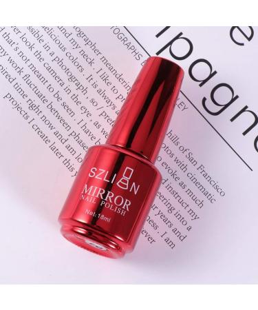 gel nail polish Metallic Mirror Effect Mirror Nail Polish for Women fingernail polish liquid mirror Holographic Nail Polish mirror nail polish Red nail foil decorations Miss flash - Buy Online on SooperMarket.com