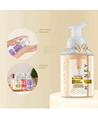 Lovery Foaming Hand Soap 3-Pack with Aloe Vera & Essential Oils - Alcohol-Free Moisturizing Hand Wash in Honey Almond, Pomegranate, Peach, Lavender, and Jasmine Scents - Buy Online on SooperMarket.com