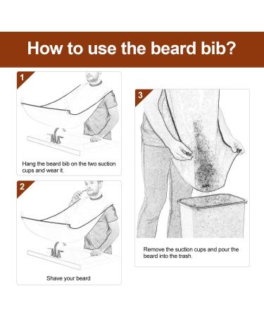 Singwow 2-in-1 Beard Shaping Tool & Shaving Bib Set - Grooming Template + Apron | Ultimate Gift for Men's Beard Trimming Kit - Buy Online on SooperMarket.com