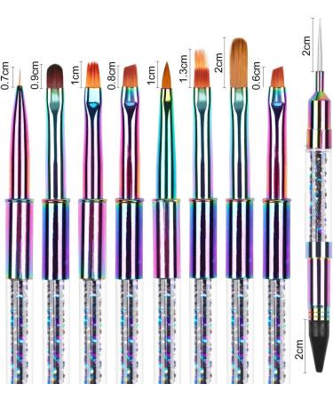 Lanlousy Double-Point Drill Pen Nail Art Acrylic UV Gel Extension Builder Flower Painting Pen Manicure Tool 9 9# - Buy Online on SooperMarket.com