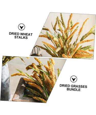 MAGICLULU Simulated Ears of Corn Artificial Wheat Ears Stalks Hand Decor Dry Wheat Grass Fruit Decor Home Decoration Wheat Decoration Wheat Ears Dried Flowers Paddy Iron Ornaments Golden 75.00X12.00X2.00CM - Buy Online on SooperMarket.com