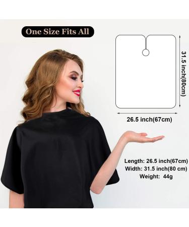 2 Pcs Waterproof Makeup & Hair Cape Set - Salon Barber Bib for Hair Dye & Styling in Black - Buy Online on SooperMarket.com