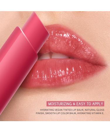 Tinted Lip Balm Hydrating Coloured lip Balms Natural Glossy Finish long Lasting Moisturizing Lip Care Balm Repairing Lip Lines And Prevents Dry Cracked Pressed Lip Balm (02#) - Buy Online on SooperMarket.com
