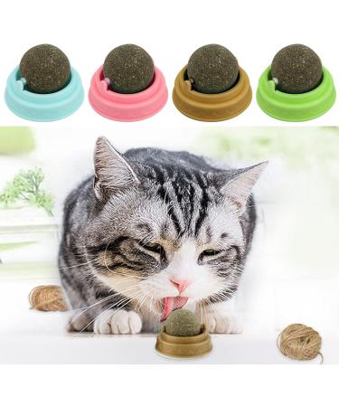 Xinstroe 4 Pack Catnip Balls Toys - Rotating Wall Catnip Balls for Engaging Cat Play | Shop Internationally - Buy Online on SooperMarket.com