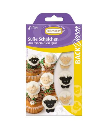 G nthart Backdecor sweet sheep |Sheep from sugar |edible decoration for desserts |Suitable for cakes and cupcakes |Sharp with dark and light heads