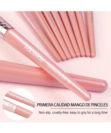 20pcs Professional Makeup Brush Set - Travel Kabuki & Eyeshadow Brushes with Gift Box | Pink Cosmetic Brush Set for Foundation & Concealer - Buy Online on SooperMarket.com