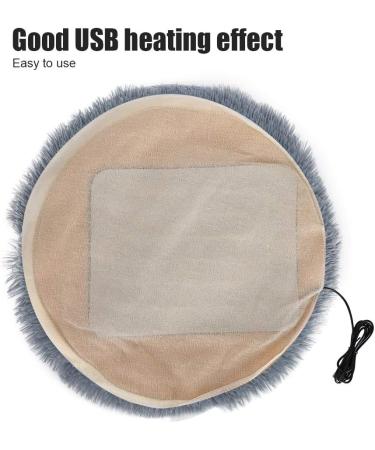USB Heating Blanket for Pets - Soft Plush Heating Mat for Small Dogs & Cats (Gray) - Safe & Cozy 39.9 cm - Buy Online on SooperMarket.com
