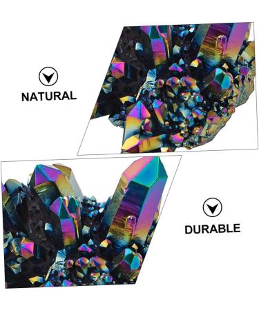 VILLCASE 6 Pcs Colorful Crystal Clusters Fish Decorations for Tank Druzy Geode Natural Stones Gem Display Colorfulx3pcs 3X3CMx3pcs - Buy Online on SooperMarket.com