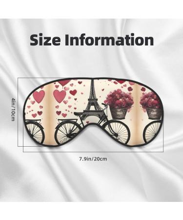 Love Paris Tower Coffee Wine Perfume Bicycle Heart Soft Sleep Eye Mask Female Breathable Eye Patch Perfect for Travel and Relaxation - Buy Online on SooperMarket.com