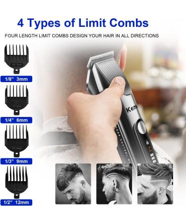 KEMEI Hair Clippers for Men Adjustable Blade Cordless Clipper Professional Barber Clippers Electric Clippers for Hair Cutting USB Rechargeable Wireless Haircut Clippers km-v310 - Buy Online on SooperMarket.com
