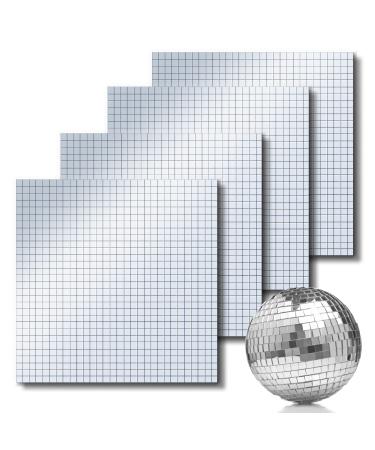 PP OPOUNT 3600 PCS Real Glass Mirror Mosaic Tiles  5 x 5 mm Self Adhesive Mirror Stickers  Mini Square Mirrors for Crafts  Home Decorations 3600 Silver