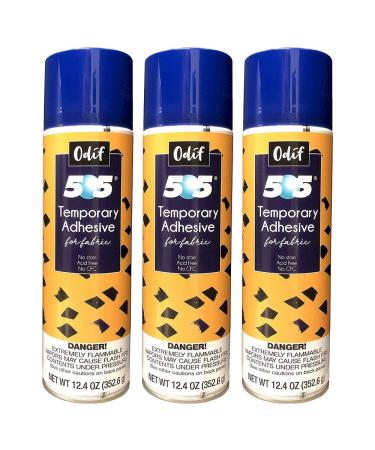 Odif USA 505 Spray & Fix Temporary Fabric Adhesive 3 Pack - 12.4oz | Easy Fabric Fixing Solution - Buy Online on SooperMarket.com