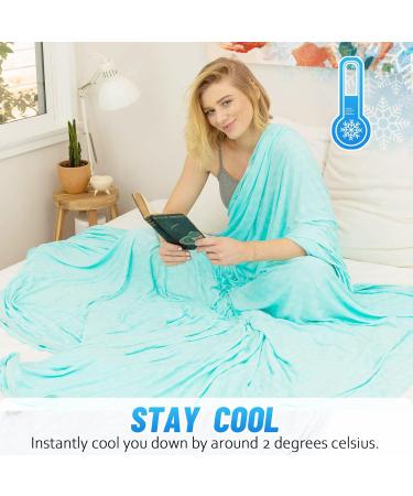 Checker Pattern Cooling Blanket - Double Side Cooling Effect - Queen Size 90x90 - Green Checkered Design - Buy Online on SooperMarket.com