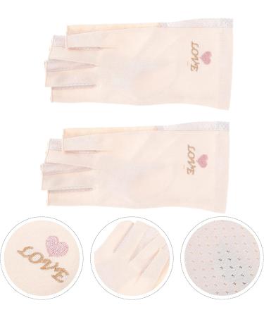 Exceart UV Nail Lamp Gloves - Cotton Finger Gloves for Women Manicure | UV Protection Hand Gloves in Flesh Color - Buy Online on SooperMarket.com