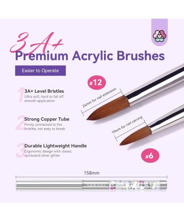 SAVILAND EMA Odorless Monomer Acrylic Liquid - 4 oz Nail Monomer for Acrylic Powder Premium Nail Brush & Gel - Best Acrylic Nail Kit for Manicurists - Buy Online on SooperMarket.com