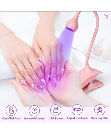 AORAEM Portable LED Nail Lamp - Professional Gel Polish Light for DIY Nail Art - Pink - Buy Online on SooperMarket.com