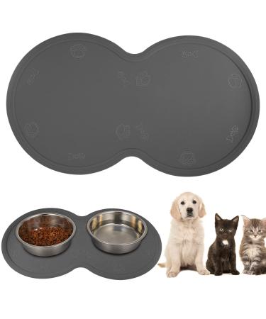 SUSSURRO Dog Food Mat Feeding Mat for Dogs Cats Silicone Non Slip Pet Bowl Mat Washable Dog Placemat Food Tray
