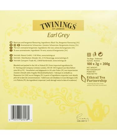 Buy Twinings Earl Grey Tea Bags - 100 Pack (50 Bags x 2) | Best Quality & International Shipping - Buy Online on SooperMarket.com