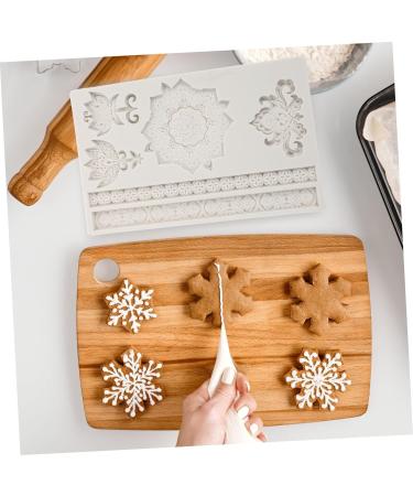 IMIKEYA Baroque Fondant Mold 3pcs Embossed Lace Mold 3D Non Stick Flower Candy Silica Gel Scroll Border Lace Molds 19.5X12X1CMx3pcs - Buy Online on SooperMarket.com