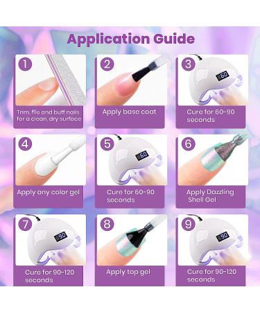 RARJSM Mermaid Shell Glimmer Purple Sparkle Gel Nail Polish 7.5ML - UV LED Curing Required - Buy Online on SooperMarket.com