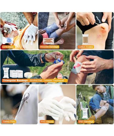 Survival Kit: Emergency First Aid Gear, Molle System Compatible, Black - Buy Online on SooperMarket.com